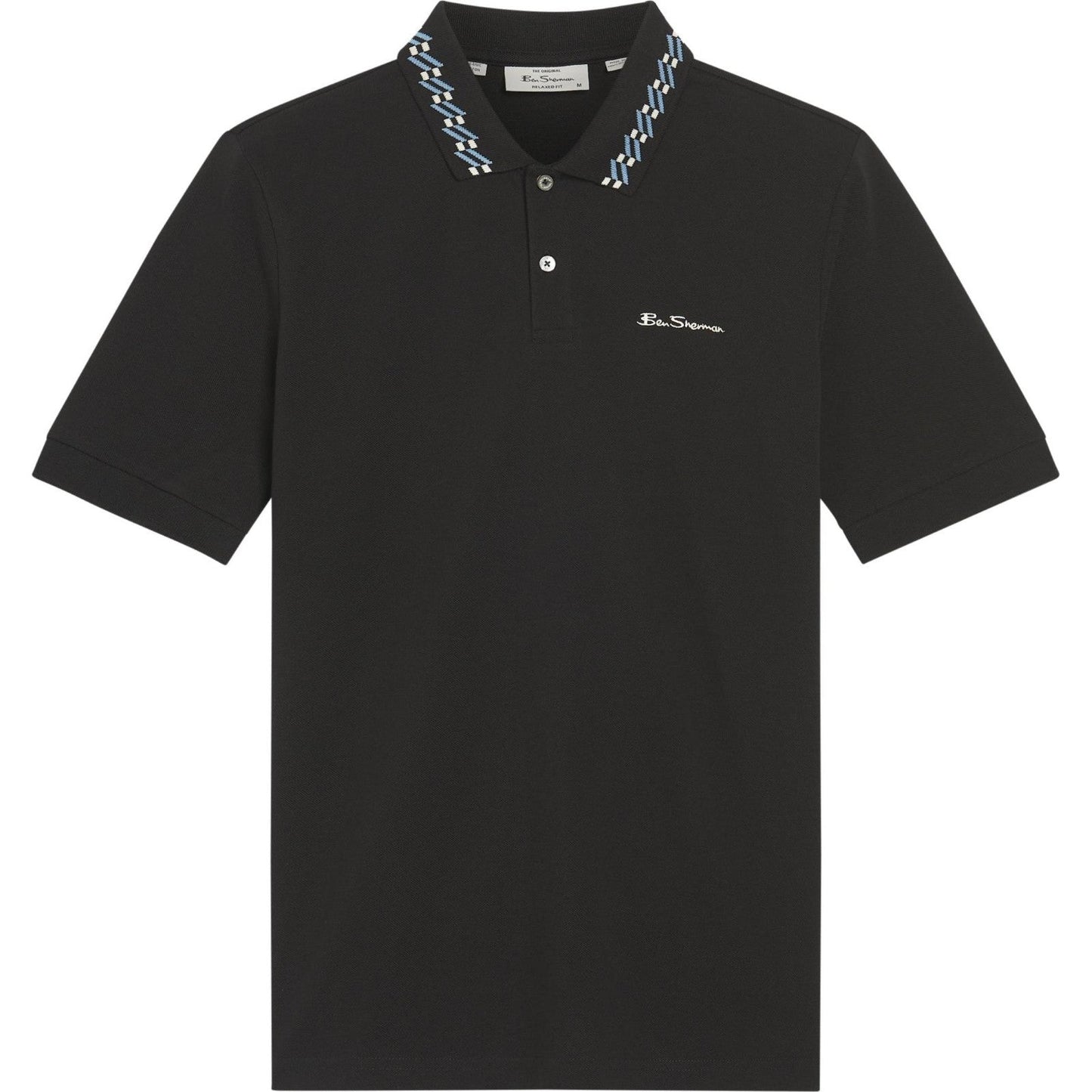 Ben Sherman Mens Collar Interest Big & Tall Short Sleeve Polo Shirt