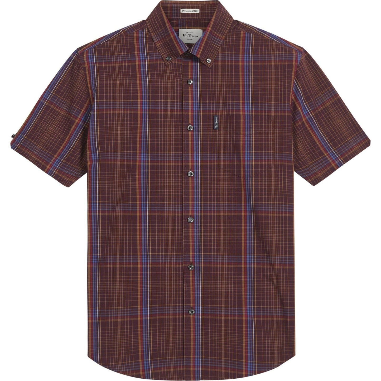 Ben Sherman Mens Linear Check Short Sleeve Shirt