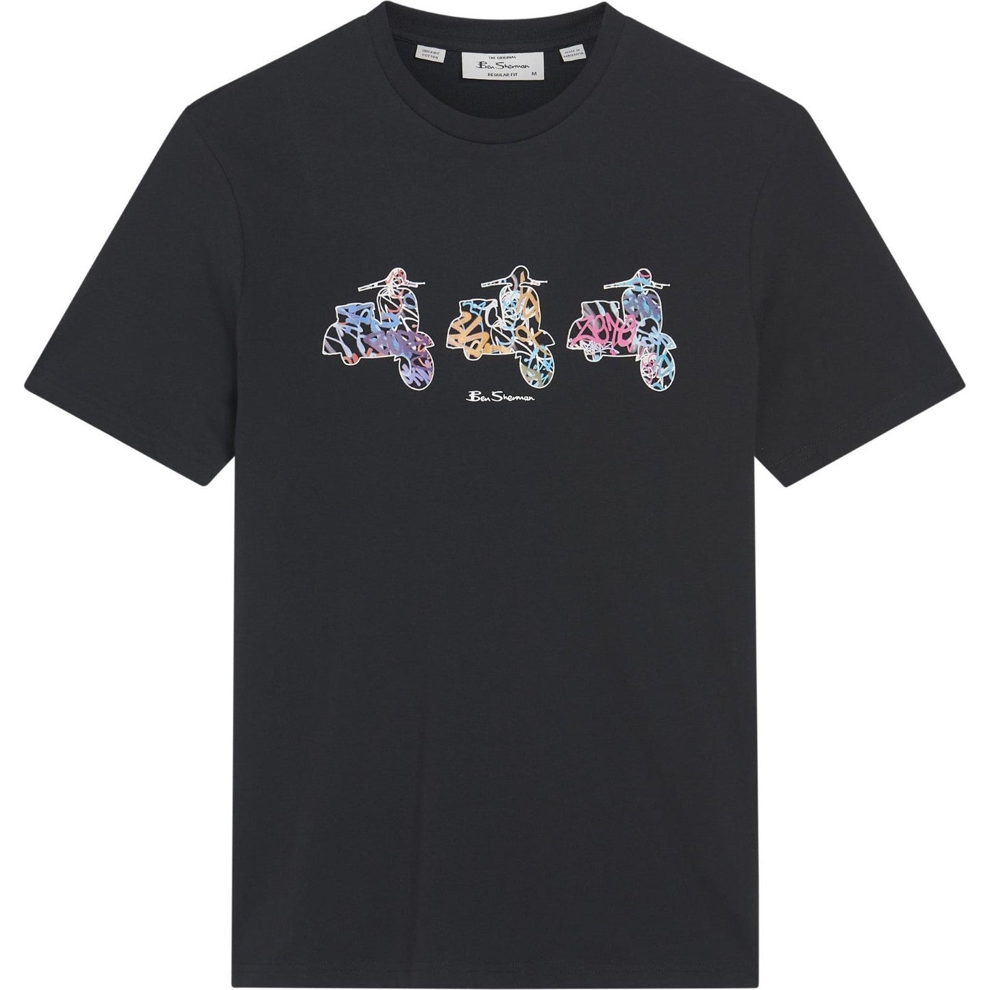 Ben Sherman Mens Scooter Spray Graphic Short Sleeve T-Shirt