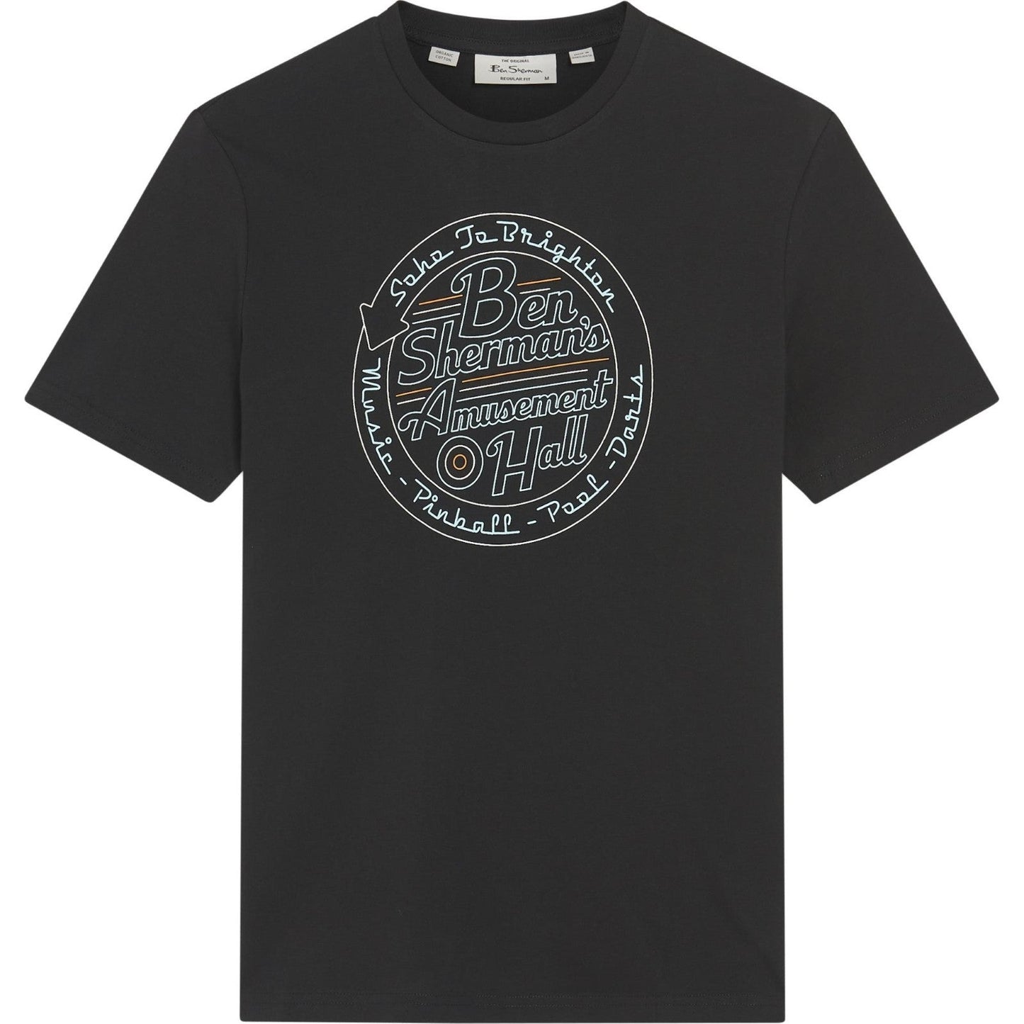 Ben Sherman Mens Amusement Hall Graphic Short Sleeve T-Shirt
