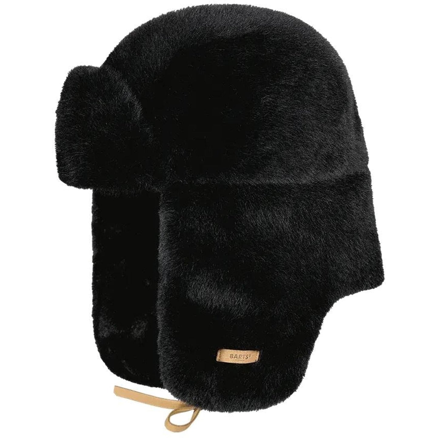 Barts Womens Lucerne Faux Fur Leather Strap Beanie Bomber Hat