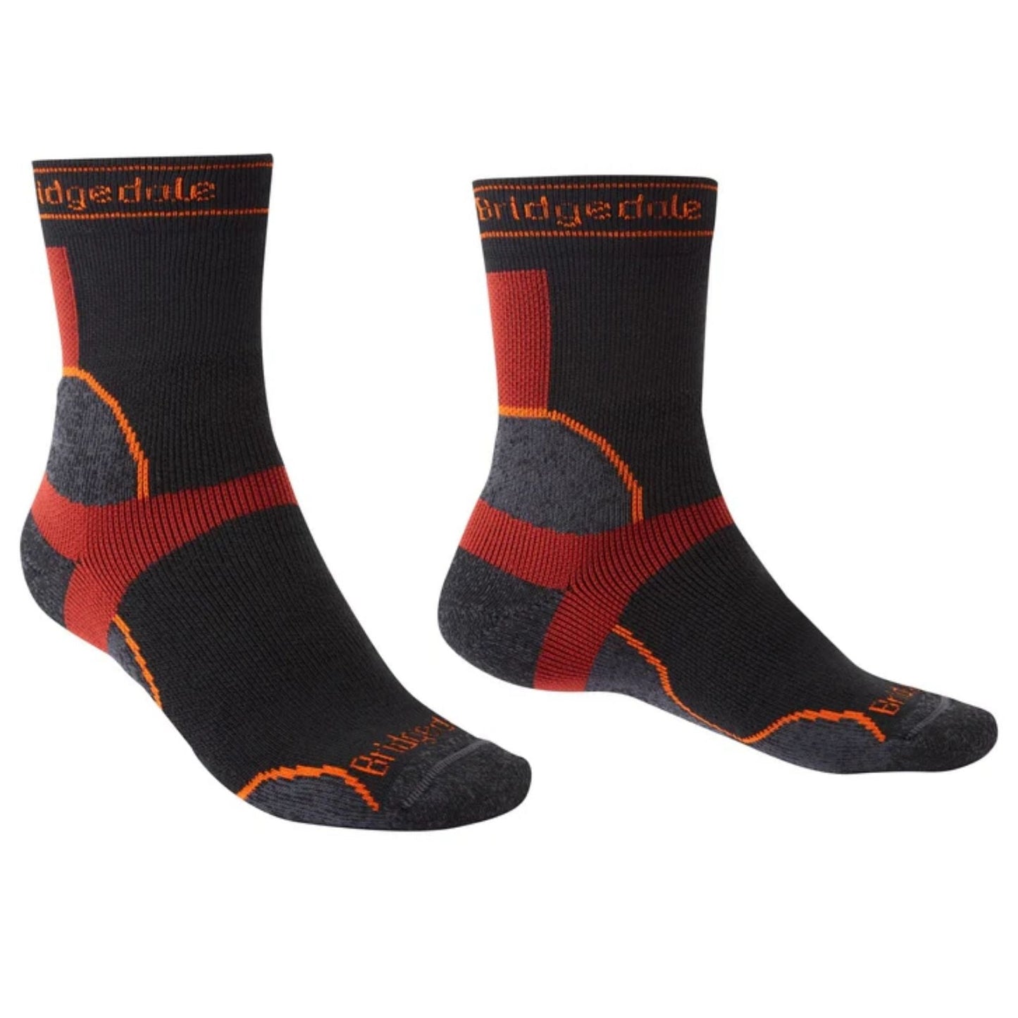 Bridgedale Mens Trail Run Midweight T2 Merino Sport Crew Socks