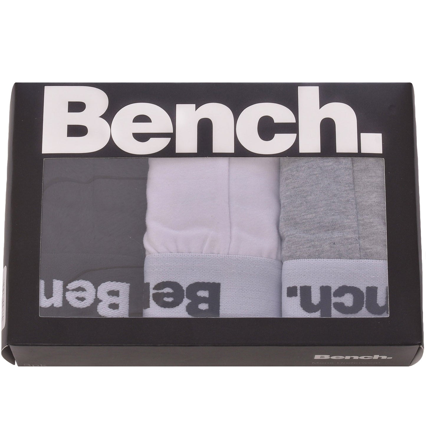 Bench Mens Loyal 3 Pack Plain Front Boxer Shorts - Assorted