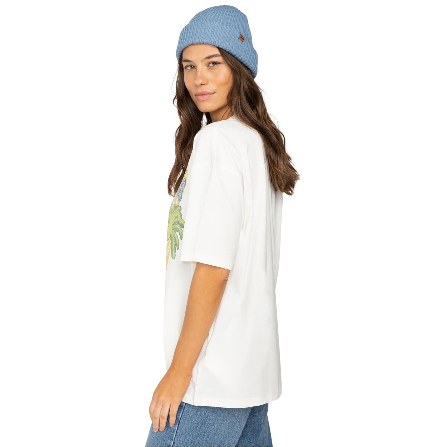 Billabong Womens Enjoy The Journey Vintage Loose Fit Cotton T-Shirt