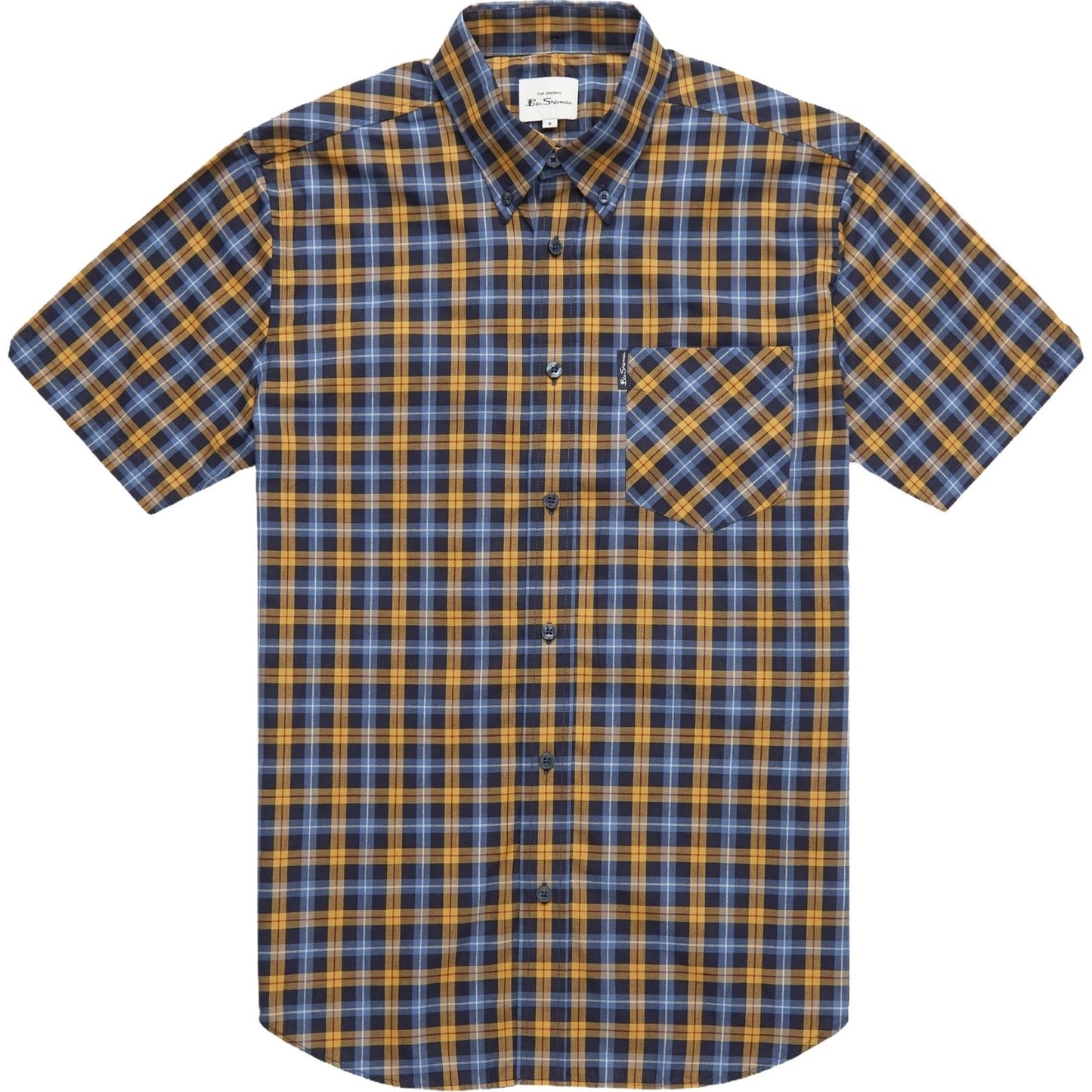 Ben Sherman Mens Gingham Check Big & Tall Short Sleeve Shirt