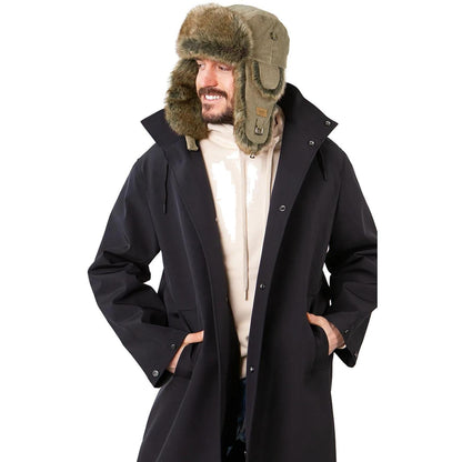Barts Rib Cord Faux Fur Lining Strap Bomber Hat