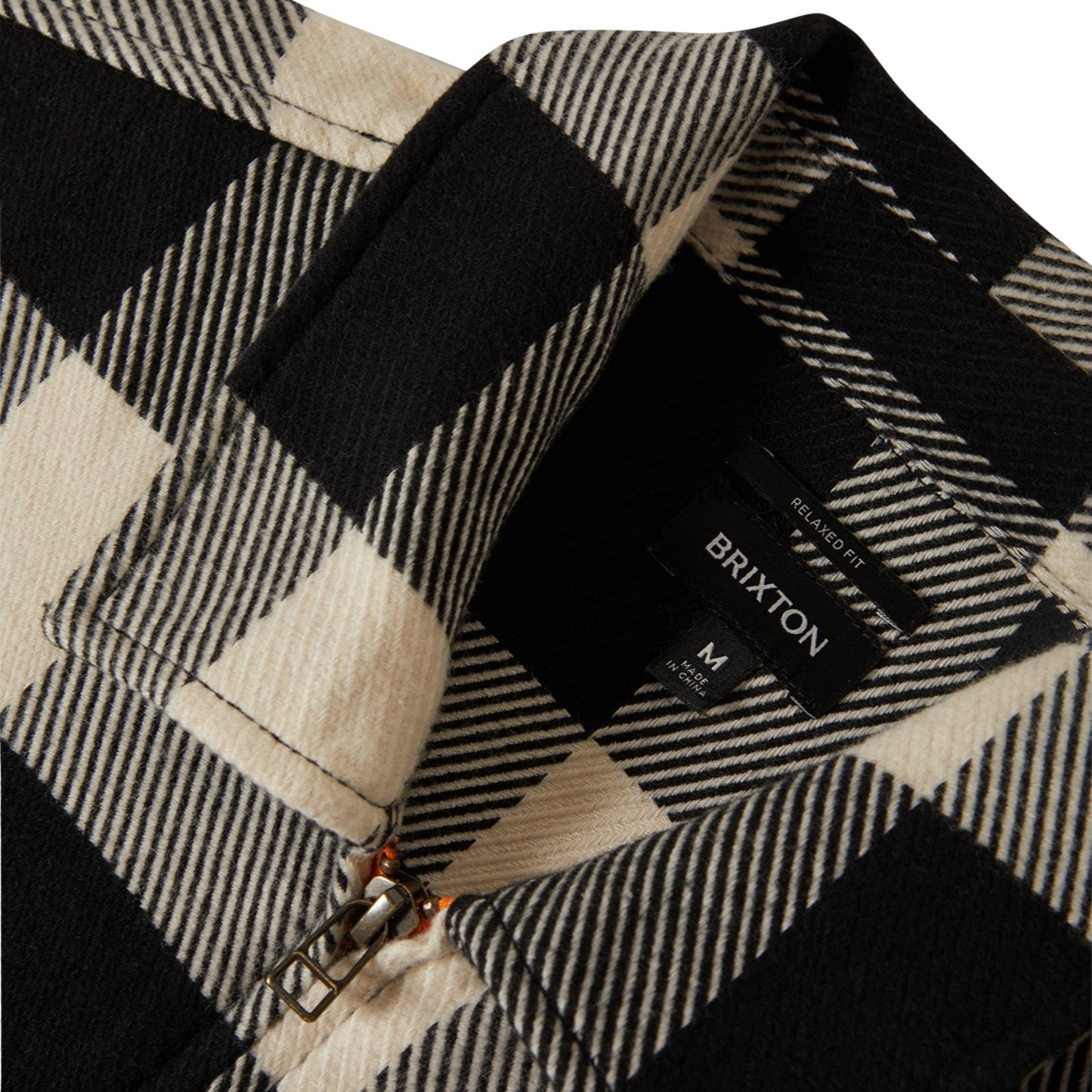 Brixton Mens Union Full Zip Flannel Bomber Jacket