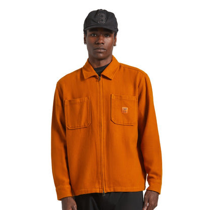 Brixton Mens Union Full Zip Flannel Bomber Jacket