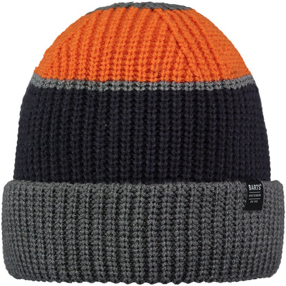 Barts Mens Breggy Stretchy Knitted Stripe Beanie Hat