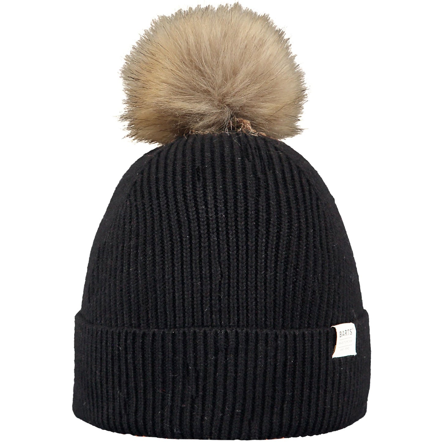 Barts Kids Cinder Faux Fur Pom Pom Knitted Bobble Hat