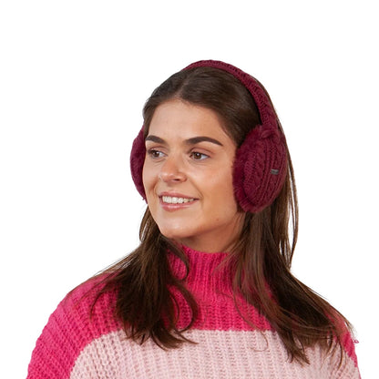 Barts Womens Monique Faux Fur Cable Knit Ear Muffs Earwarmers