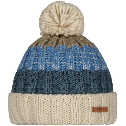 Barts Mens Wilhelm Cuffed Mixed Knit Knitted Bobble Hat