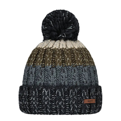 Barts Mens Wilhelm Cuffed Mixed Knit Knitted Bobble Hat