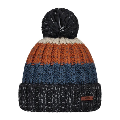 Barts Mens Wilhelm Cuffed Mixed Knit Knitted Bobble Hat