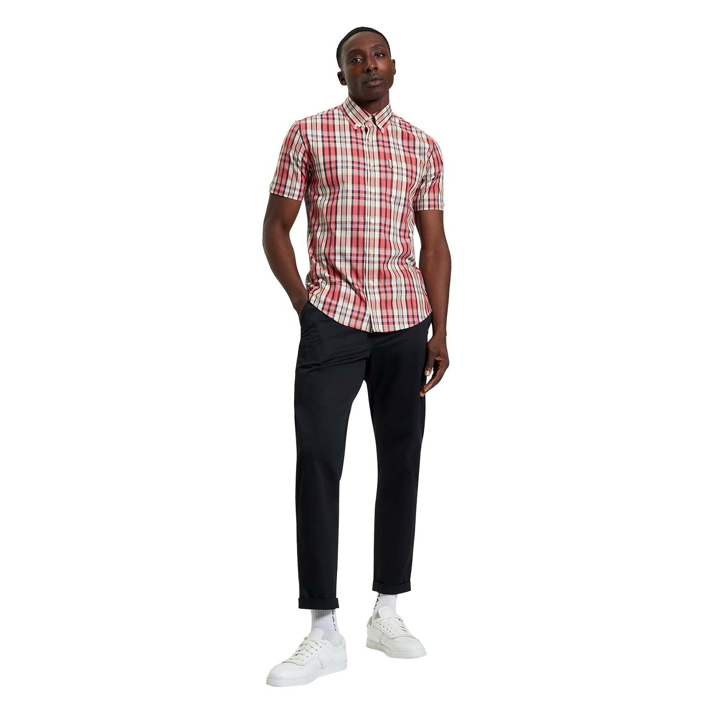 Ben Sherman Mens Irregular Check Short Sleeve Shirt
