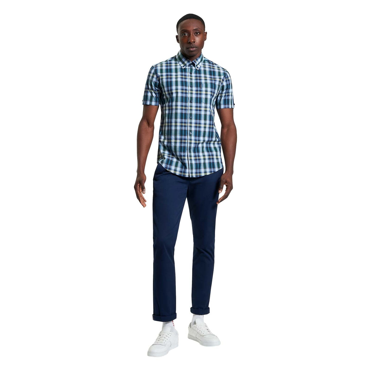 Ben Sherman Mens Irregular Check Short Sleeve Shirt