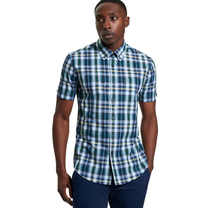 Ben Sherman Mens Irregular Check Short Sleeve Shirt