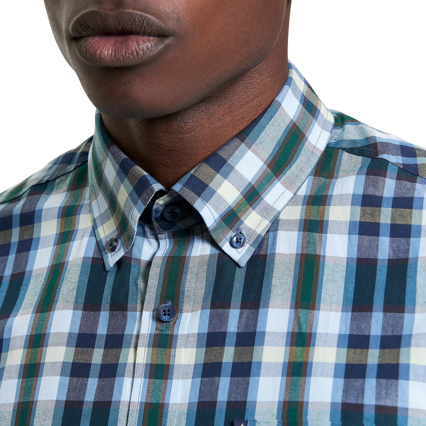 Ben Sherman Mens Irregular Check Short Sleeve Shirt