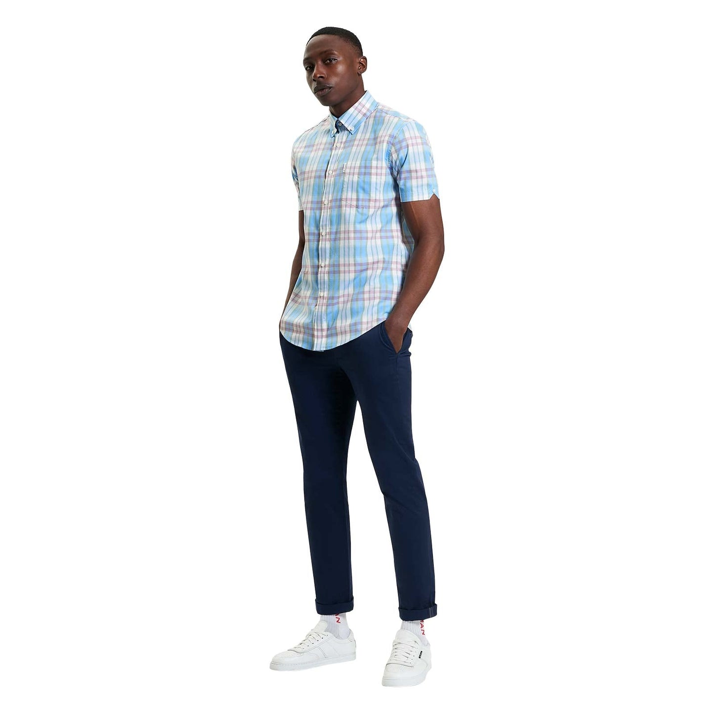 Ben Sherman Mens Irregular Check Short Sleeve Shirt
