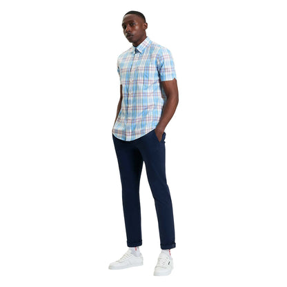 Ben Sherman Mens Irregular Check Short Sleeve Shirt