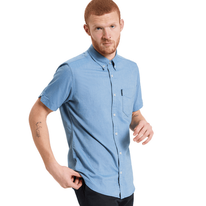 Ben Sherman Mens Signature Oxford Big & Tall Short Sleeve Shirt