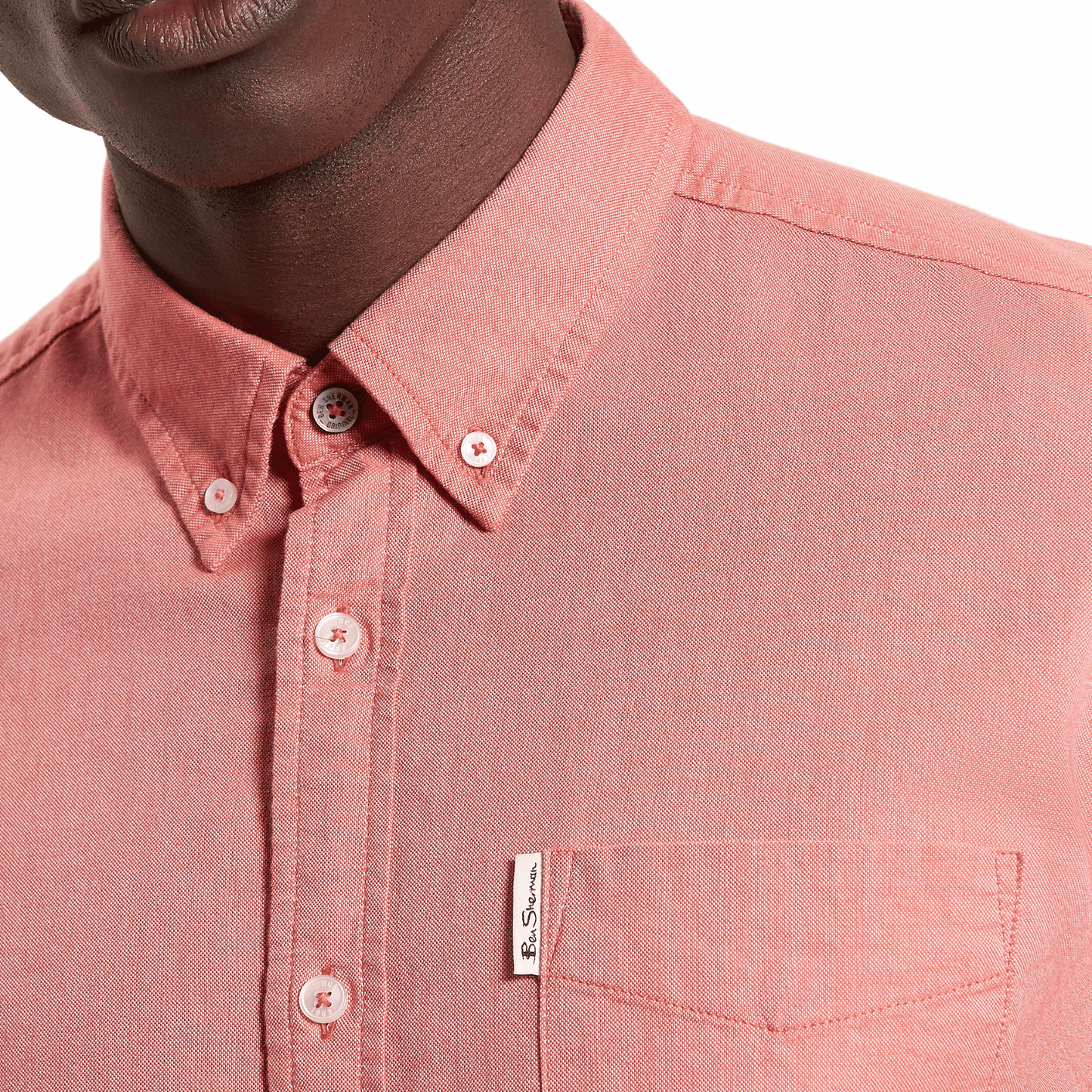 Ben Sherman Mens Signature Oxford Big & Tall Short Sleeve Shirt