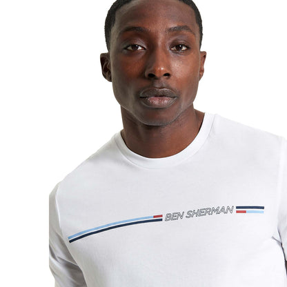Ben Sherman Mens Core Stripe Tee Short Sleeve T-Shirt