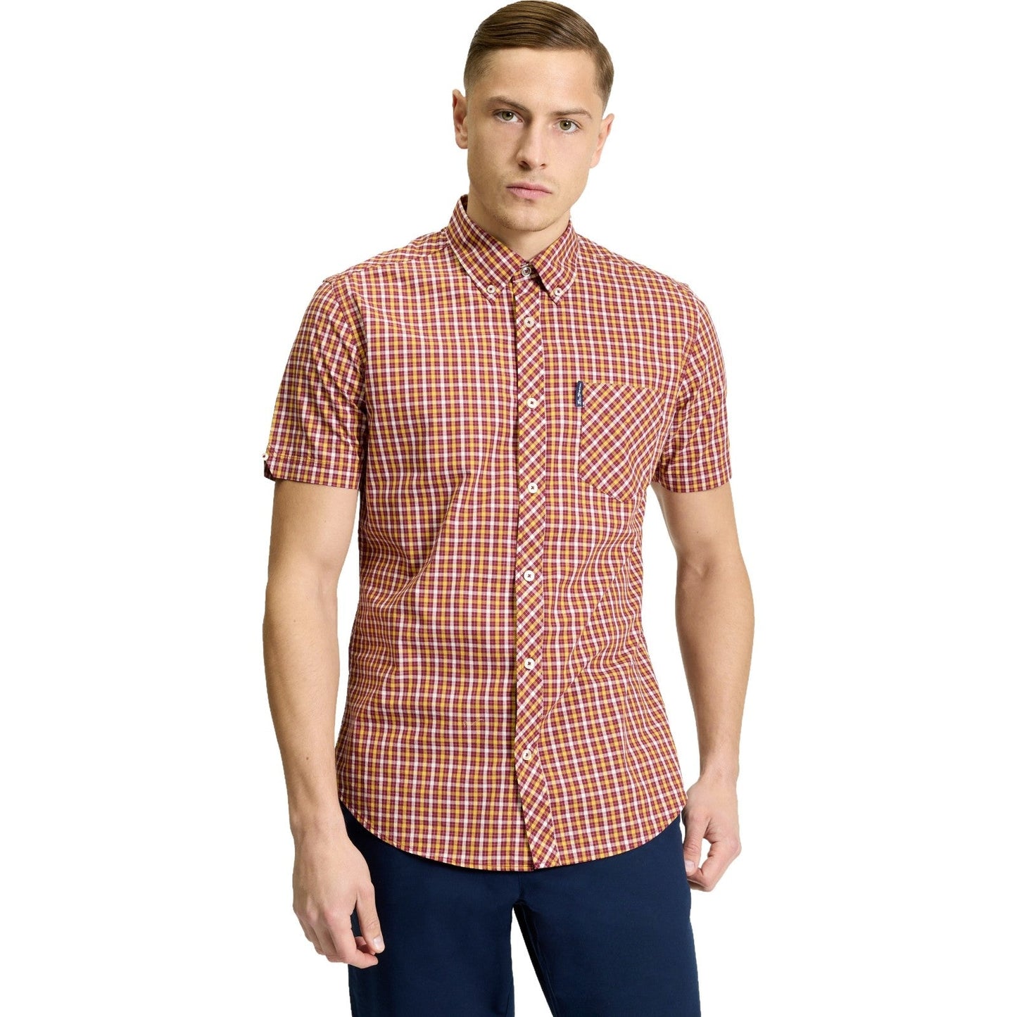 Ben Sherman Mens Signature House Check Short Sleeve Shirt