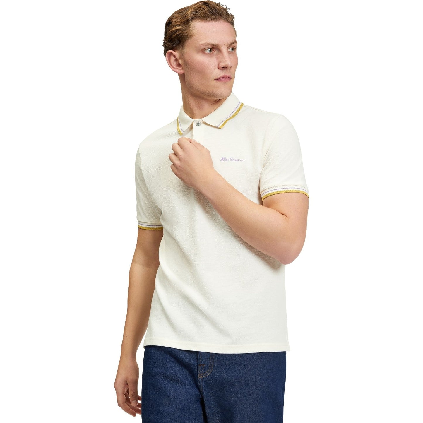 Ben Sherman Mens Signature Pique Short Sleeve Polo Shirt