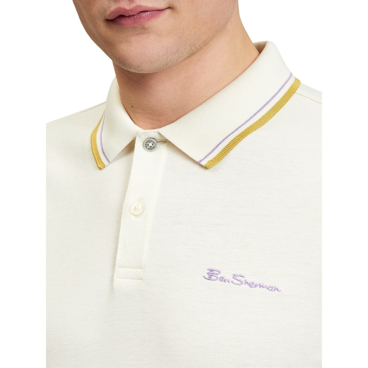 Ben Sherman Mens Signature Pique Short Sleeve Polo Shirt