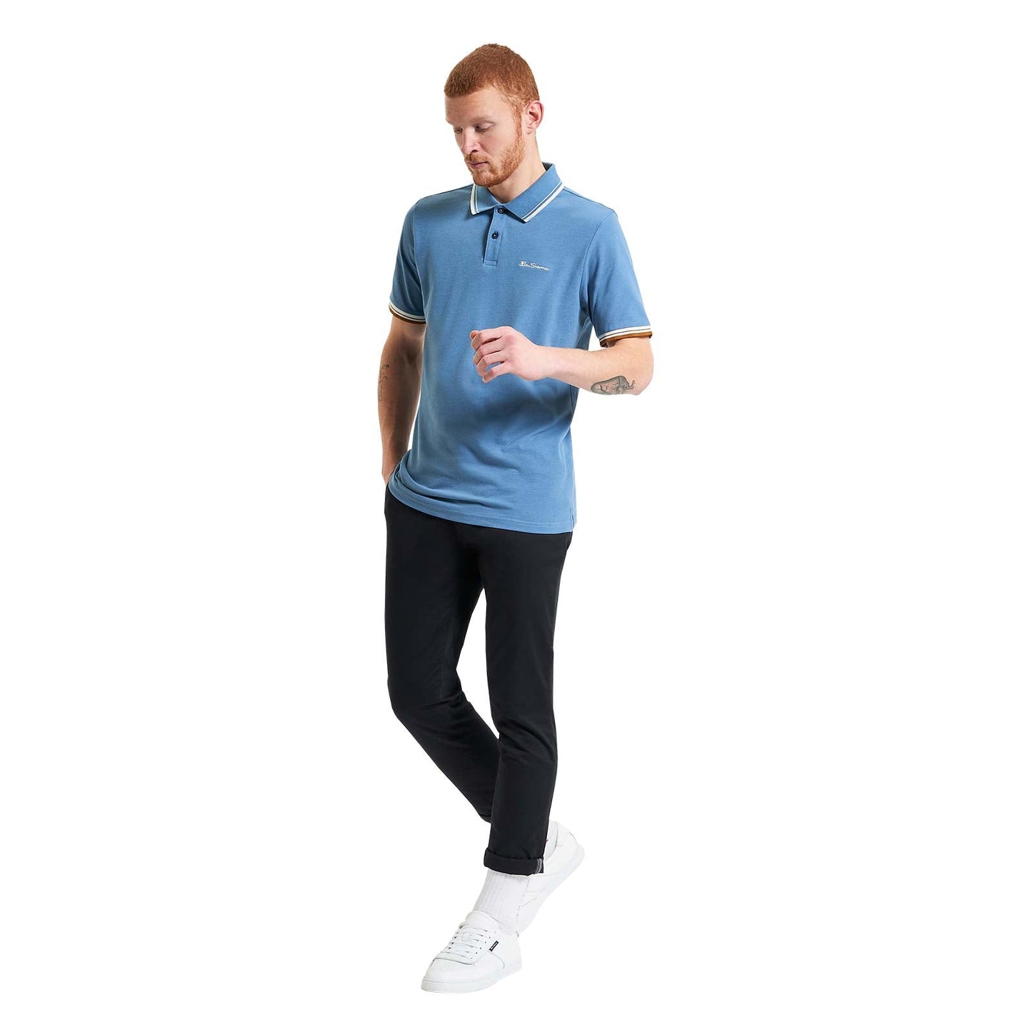 Ben Sherman Mens Signature Pique Short Sleeve Polo Shirt