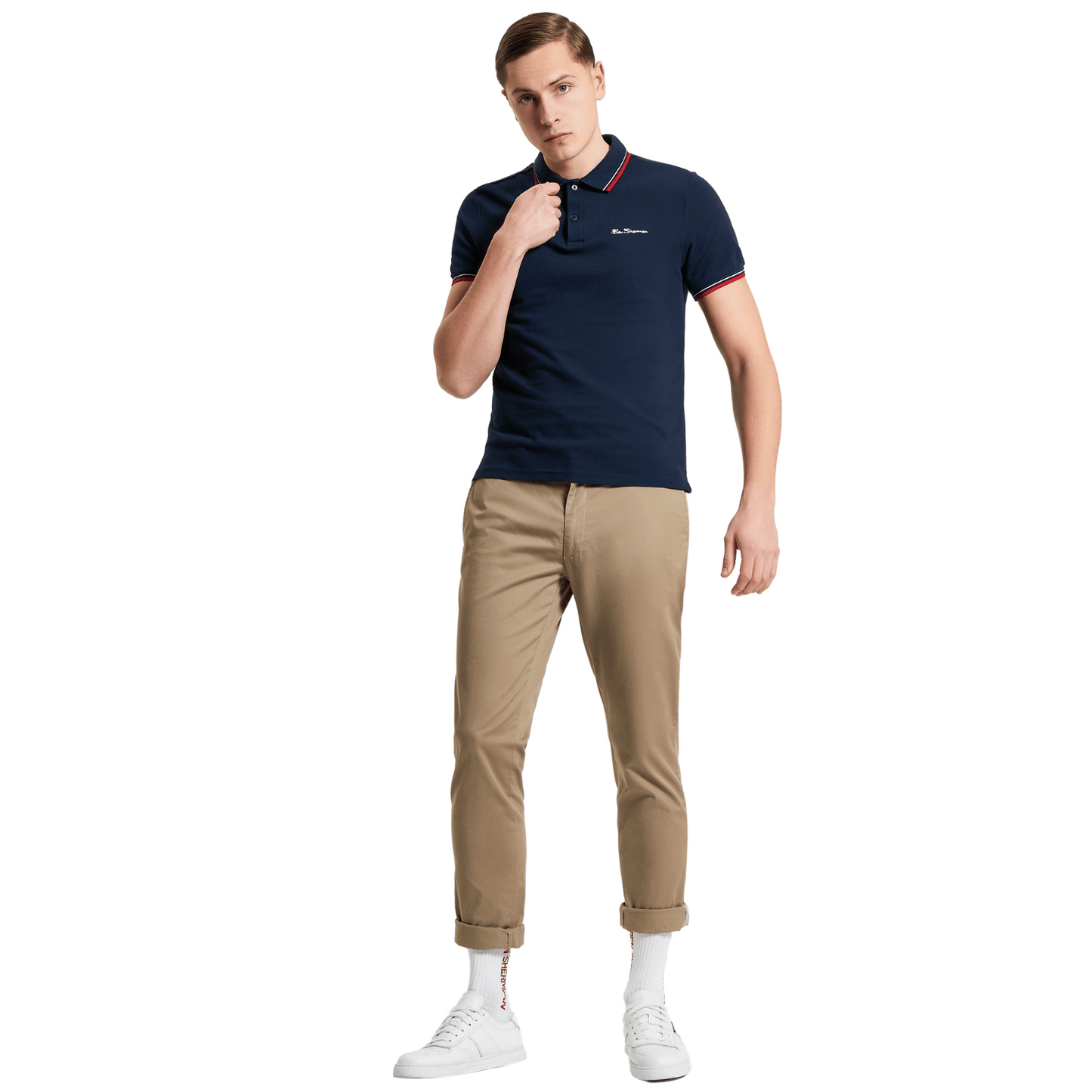 Ben Sherman Mens Signature Pique Short Sleeve Polo Shirt