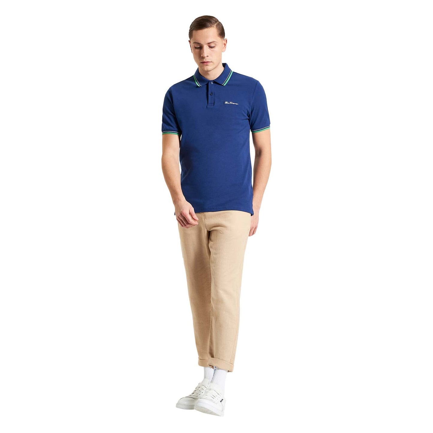 Ben Sherman Mens Signature Pique Big & Tall Short Sleeve Polo Shirt