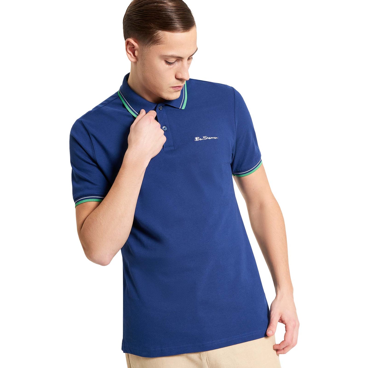 Ben Sherman Mens Signature Pique Short Sleeve Polo Shirt