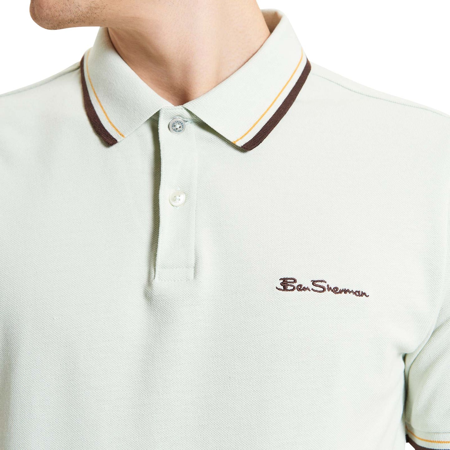 Ben Sherman Mens Signature Pique Short Sleeve Polo Shirt