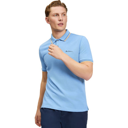 Ben Sherman Mens Signature Pique Short Sleeve Polo Shirt