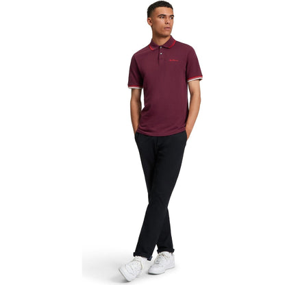 Ben Sherman Mens Signature Pique Short Sleeve Polo Shirt