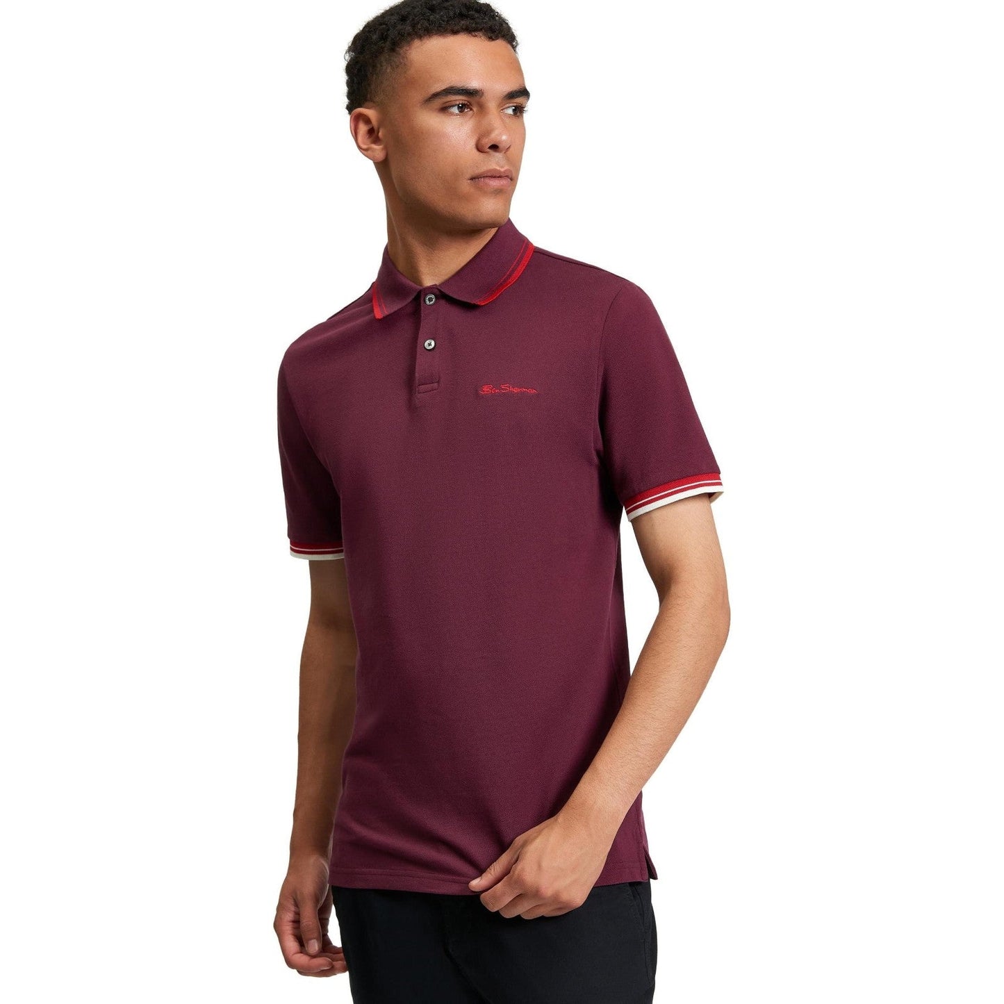 Ben Sherman Mens Signature Pique Short Sleeve Polo Shirt