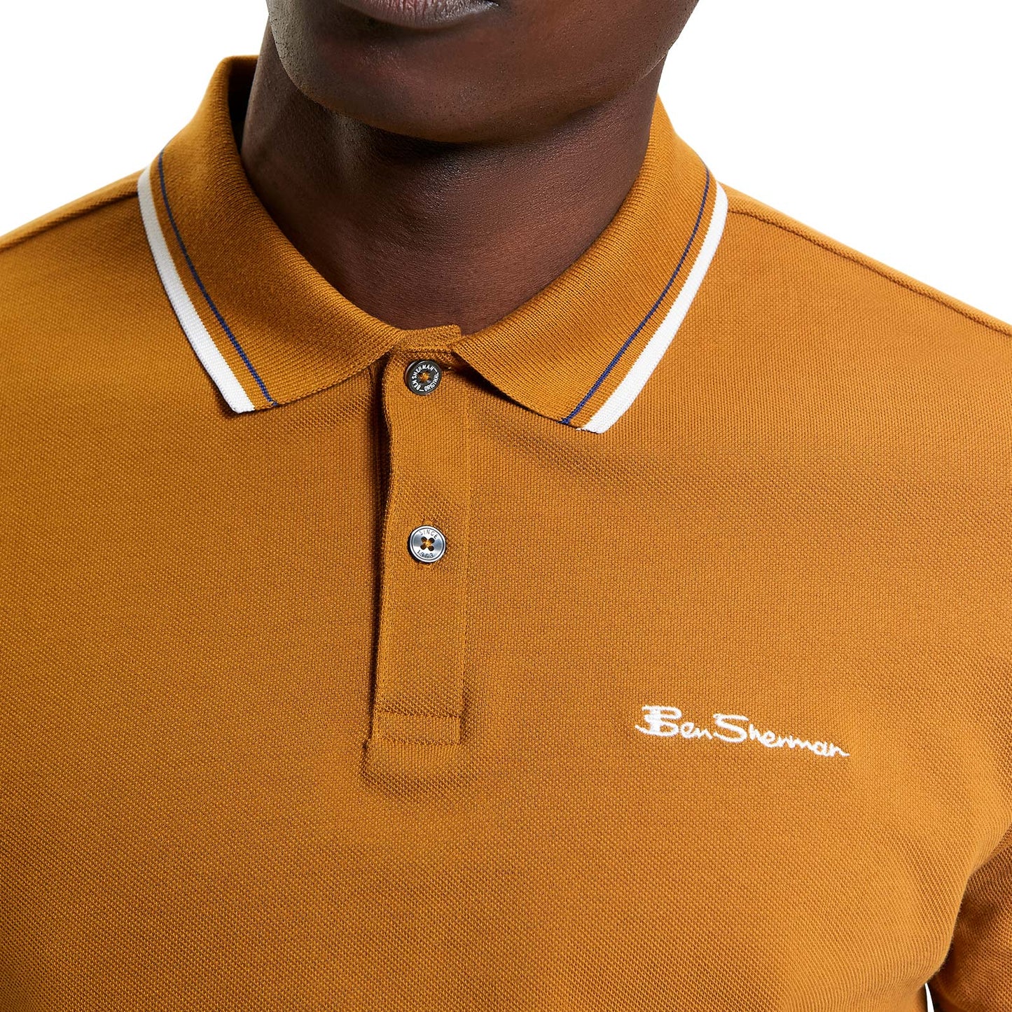 Ben Sherman Mens Signature Pique Short Sleeve Polo Shirt