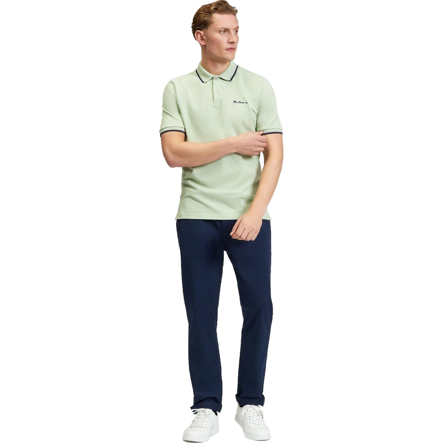 Ben Sherman Mens Signature Pique Short Sleeve Polo Shirt