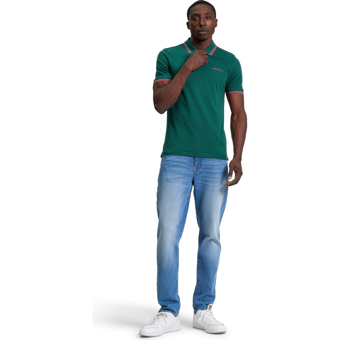 Ben Sherman Mens Signature Pique Big & Tall Short Sleeve Polo Shirt