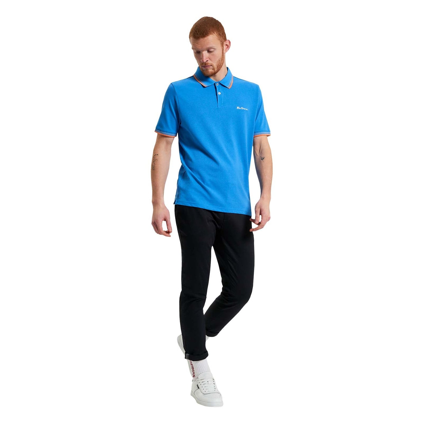 Ben Sherman Mens Signature Pique Short Sleeve Polo Shirt