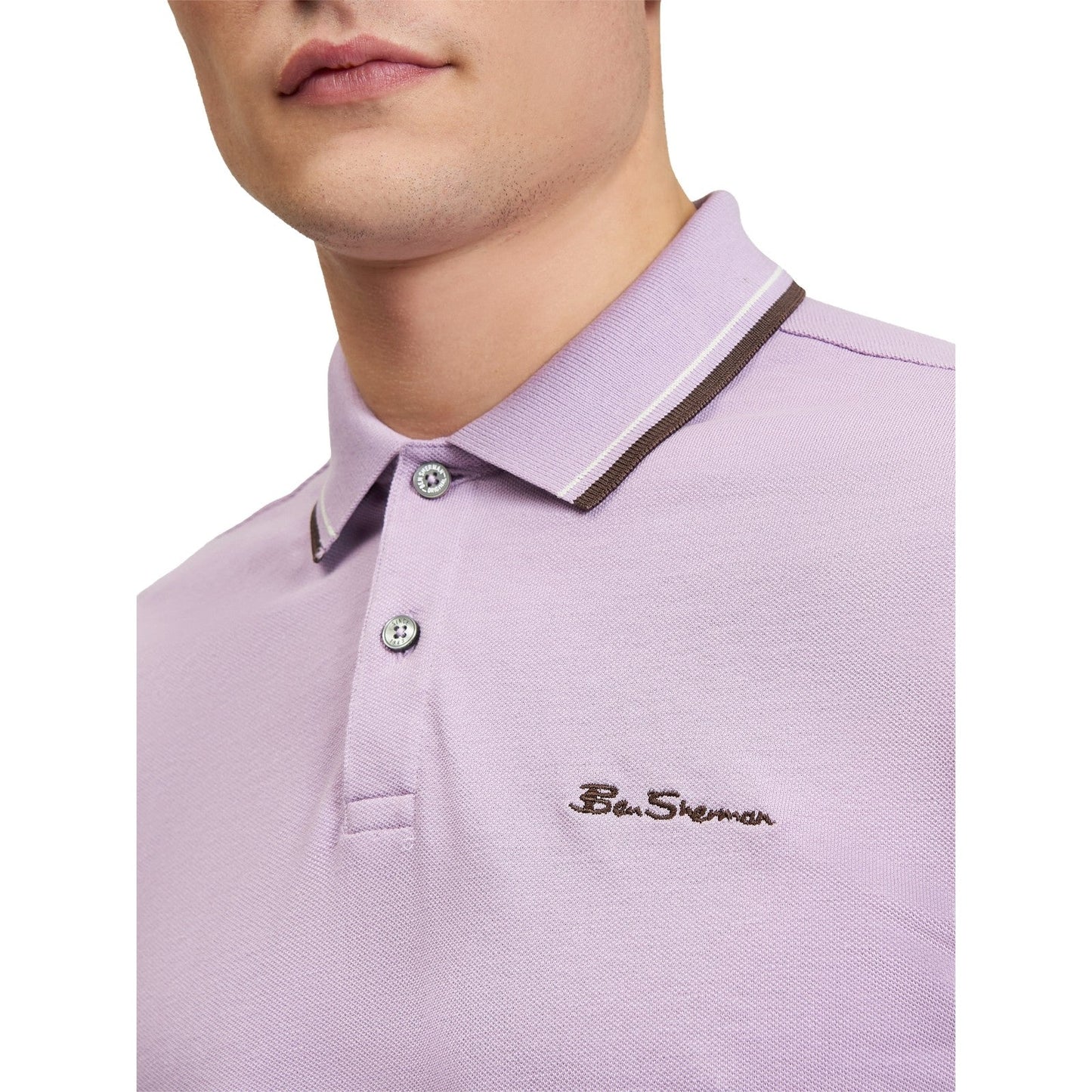 Ben Sherman Mens Signature Pique Short Sleeve Polo Shirt