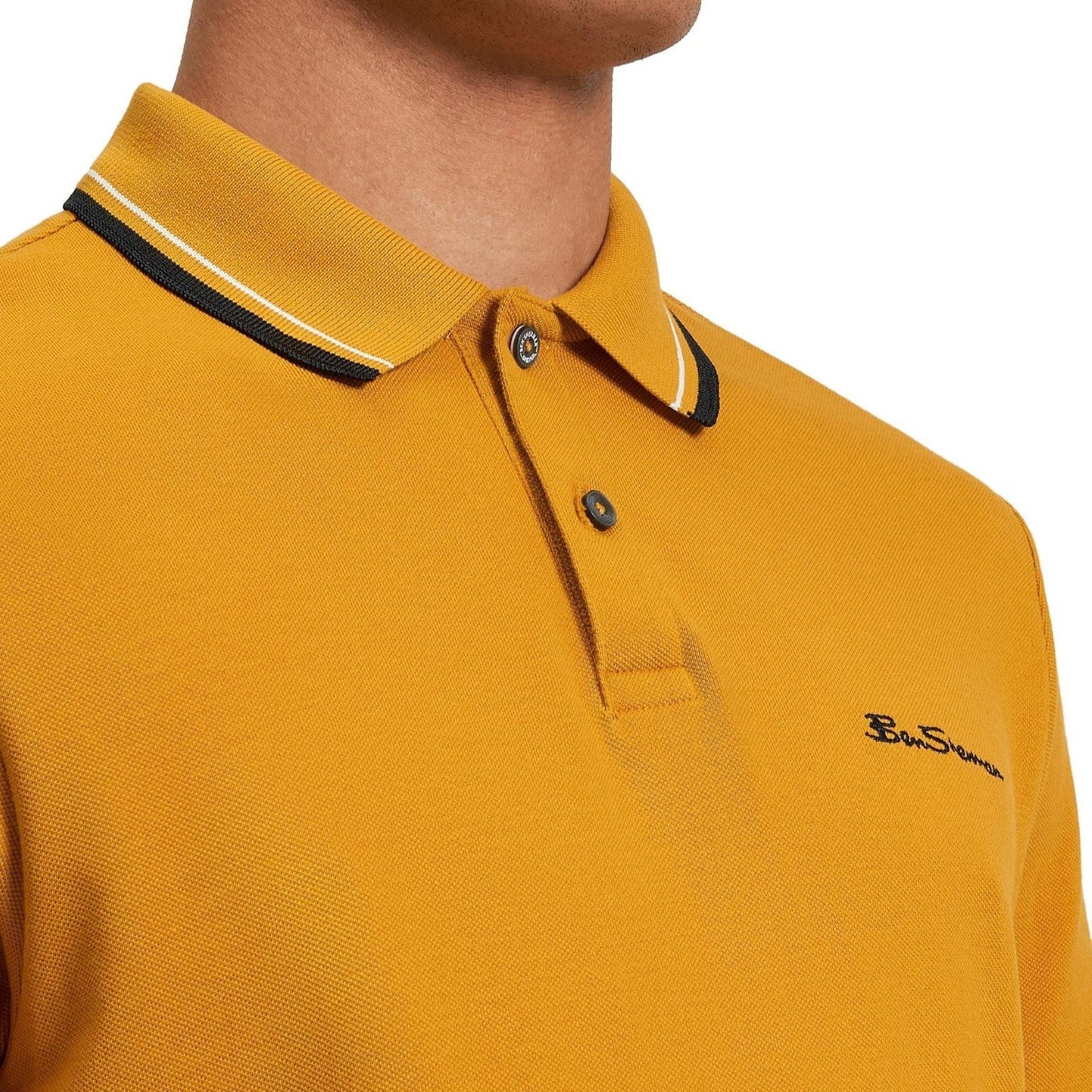 Ben Sherman Mens Signature Pique Short Sleeve Polo Shirt