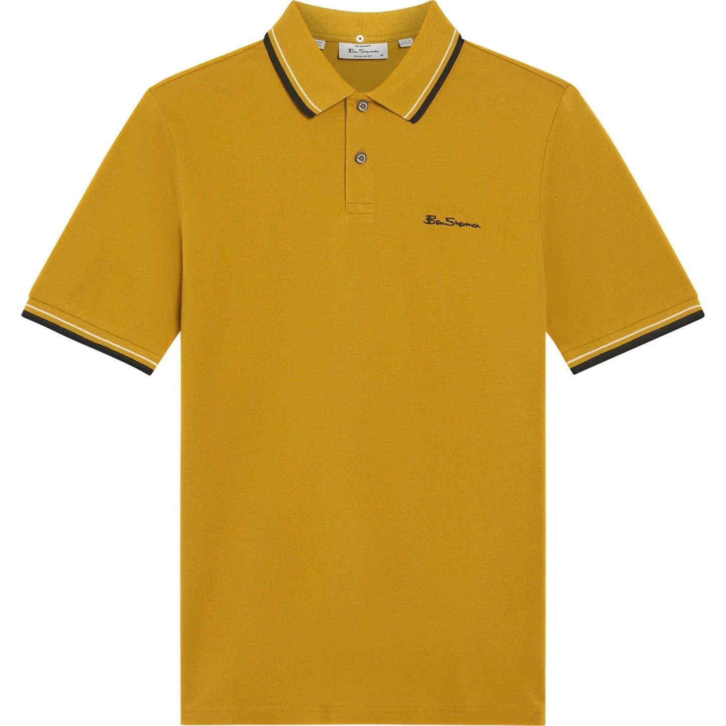 Ben Sherman Mens Signature Pique Short Sleeve Polo Shirt
