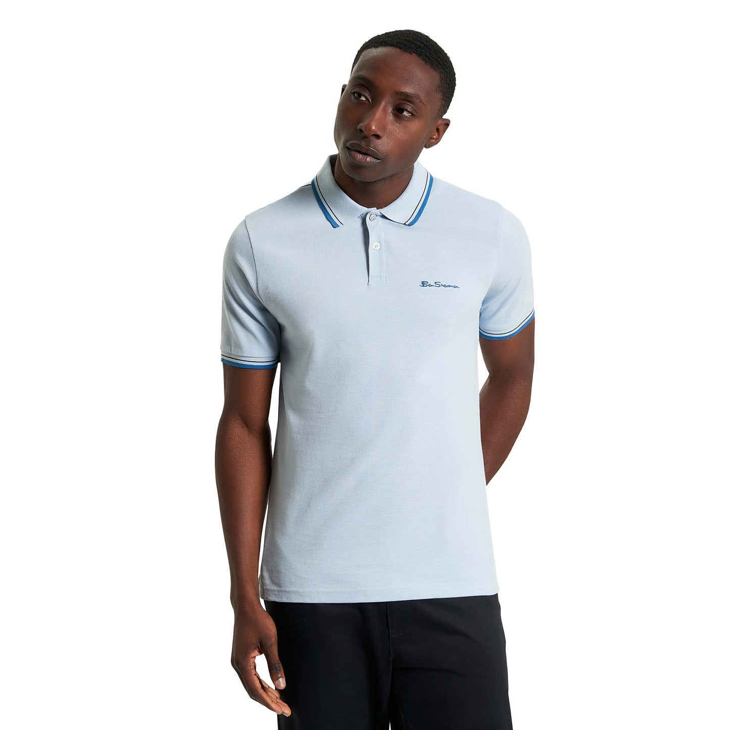 Ben Sherman Mens Signature Pique Short Sleeve Polo Shirt