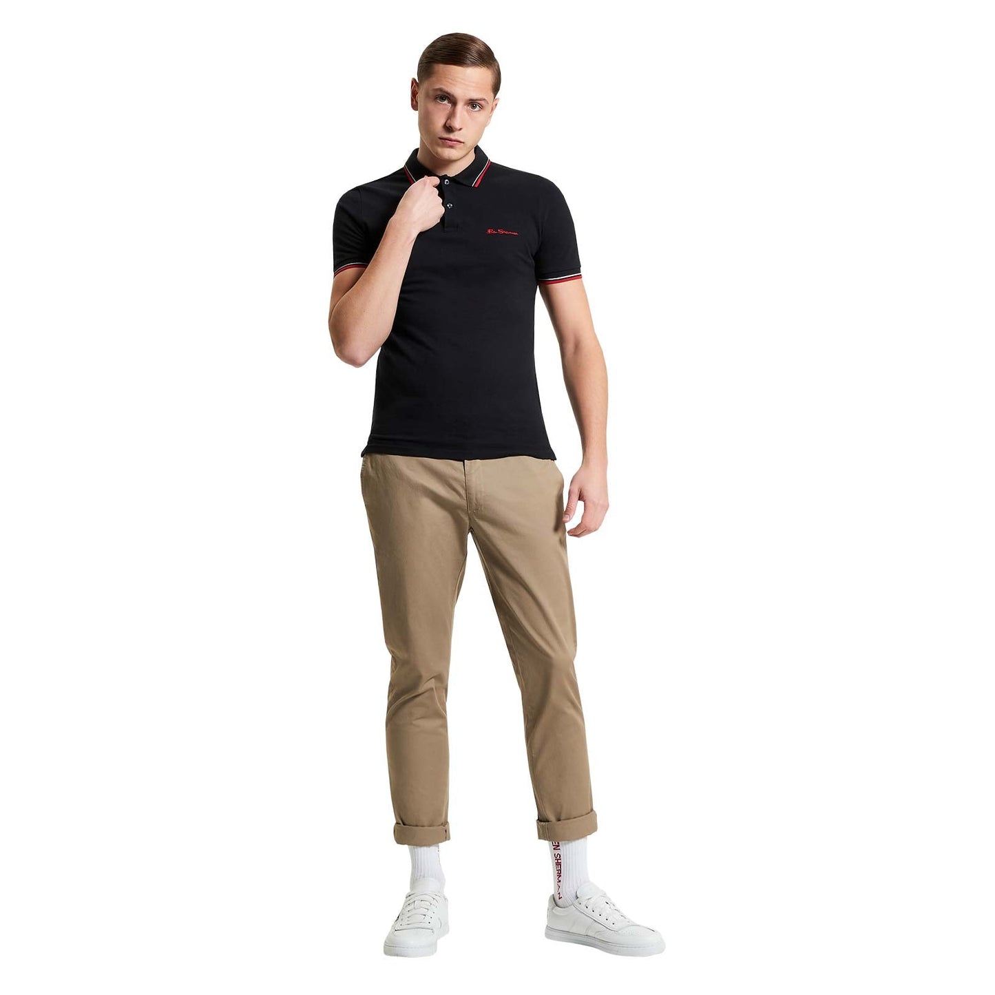Ben Sherman Mens Signature Pique Big & Tall Short Sleeve Polo Shirt