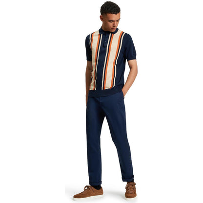 Ben Sherman Mens Vertical Stripe Short Sleeve Polo Shirt