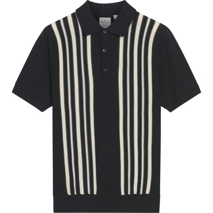 Ben Sherman Mens Placement Stripe Short Sleeve Polo Shirt
