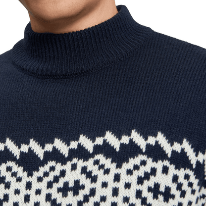 Ben Sherman Mens Mono Fairisle Crew Neck Knitwear Christmas Jumper
